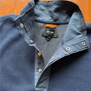 Jack Spade Navy Quarter Snap Pullover Size Small